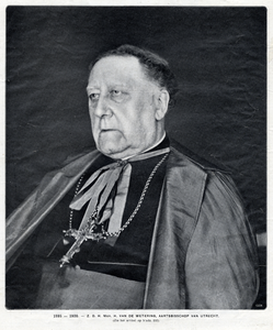 107109 Portret van Henricus van de Wetering, geboren 1850, aartsbisschop van Utrecht (1895-1929), overleden 1929. ...